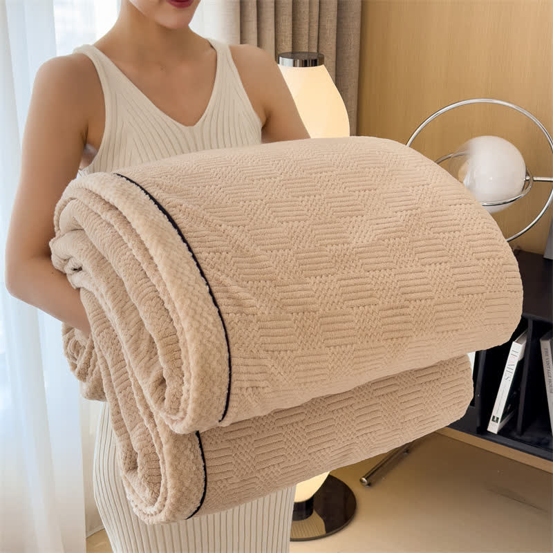 Double-sided Fleece Warm Throw Blanket