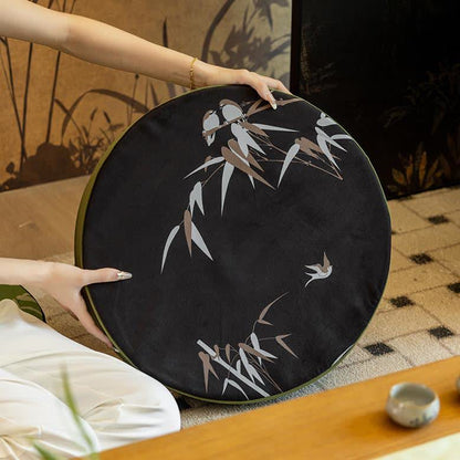 Round Shape Pastoral Bamboo Floor Cushion