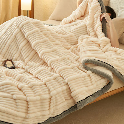 Solid Color Soft Fleece Warm Blanket