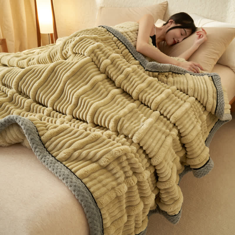 Solid Color Soft Fleece Warm Blanket