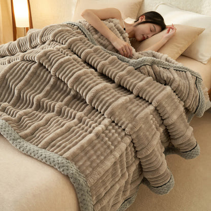 Solid Color Soft Fleece Warm Blanket