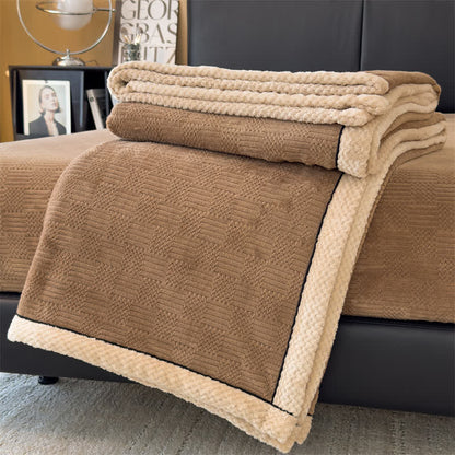 Double-sided Fleece Warm Throw Blanket