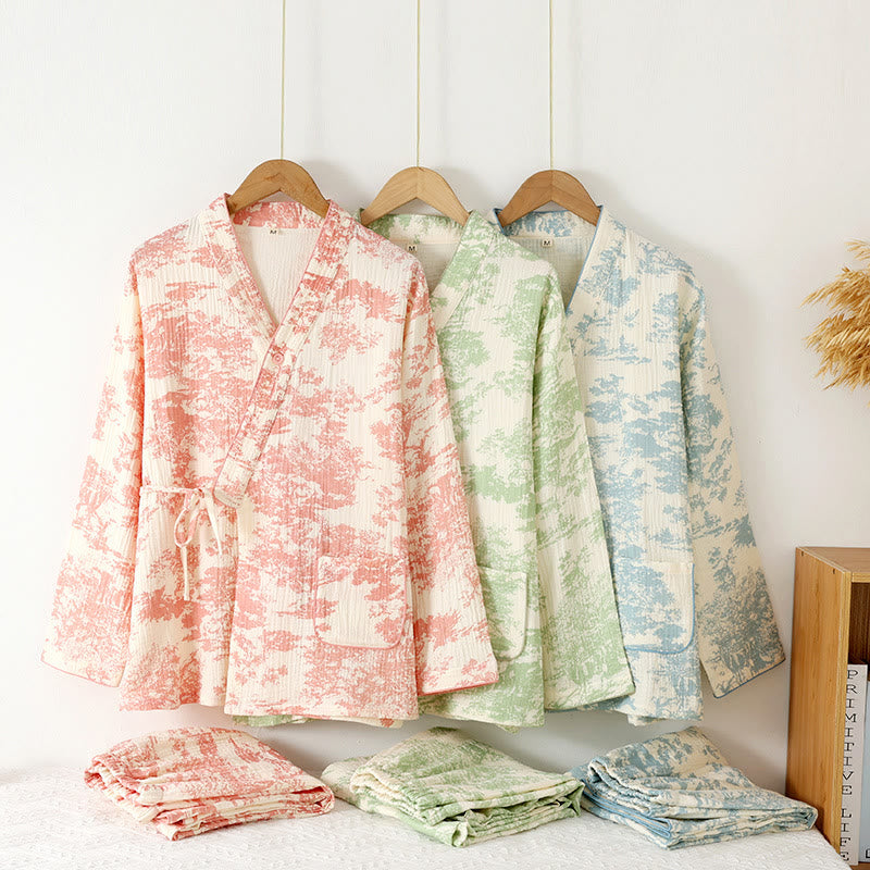 Refresh Cotton Gauze Kimono Pajama Set  - image 0
