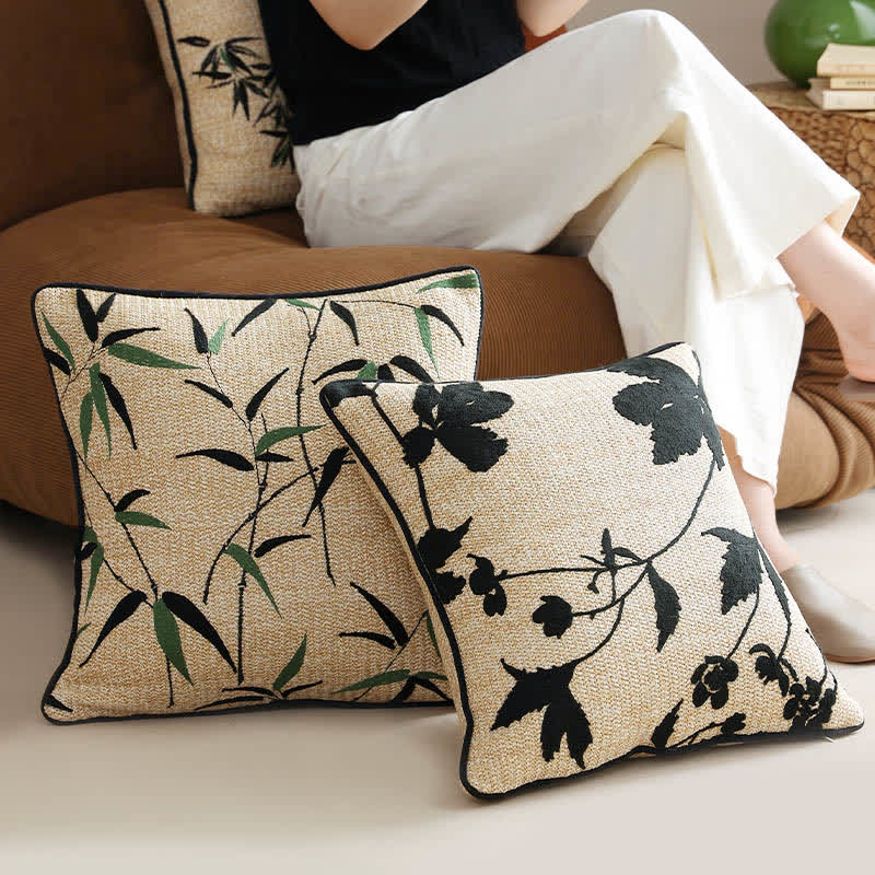 Luxurious Pastoral Bamboo Decorative Pillowcase