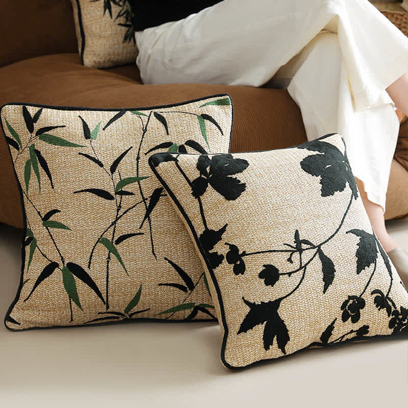 Luxurious Pastoral Bamboo Decorative Pillowcase