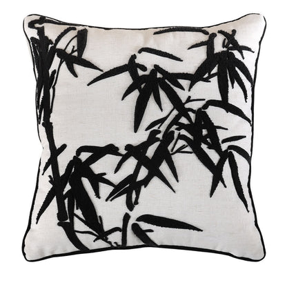 Elegant Embroidered Bamboo Decorative Pillowcase