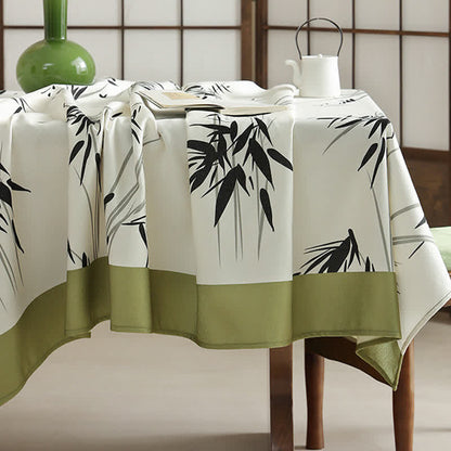 Elegant Pastoral Bamboo Farmhouse Tablecloth