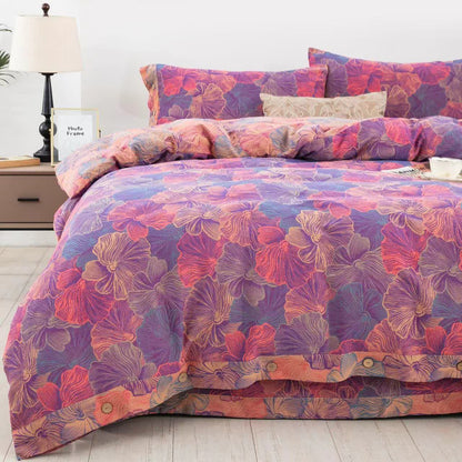 Jacquard Luxurious FLoral Cotton Bedding Set (4PCS)