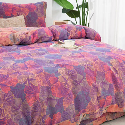 Jacquard Luxurious FLoral Cotton Bedding Set (4PCS)