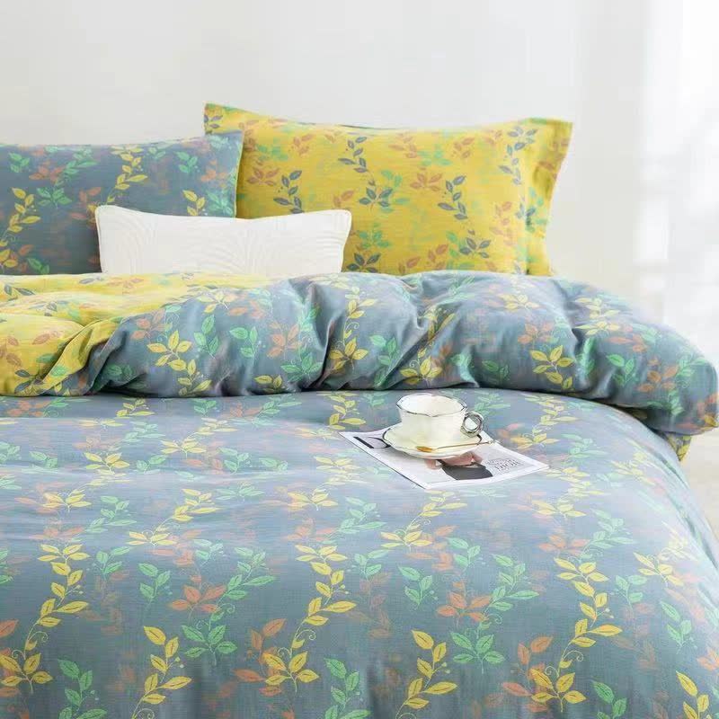 Refresh Leaf Cotton Button Bedding Set (4PCS) - image 1
