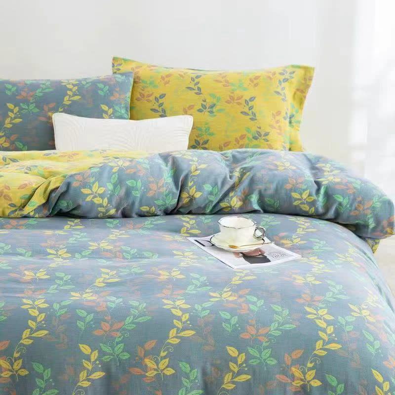 Refresh Leaf Cotton Button Bedding Set (4PCS)