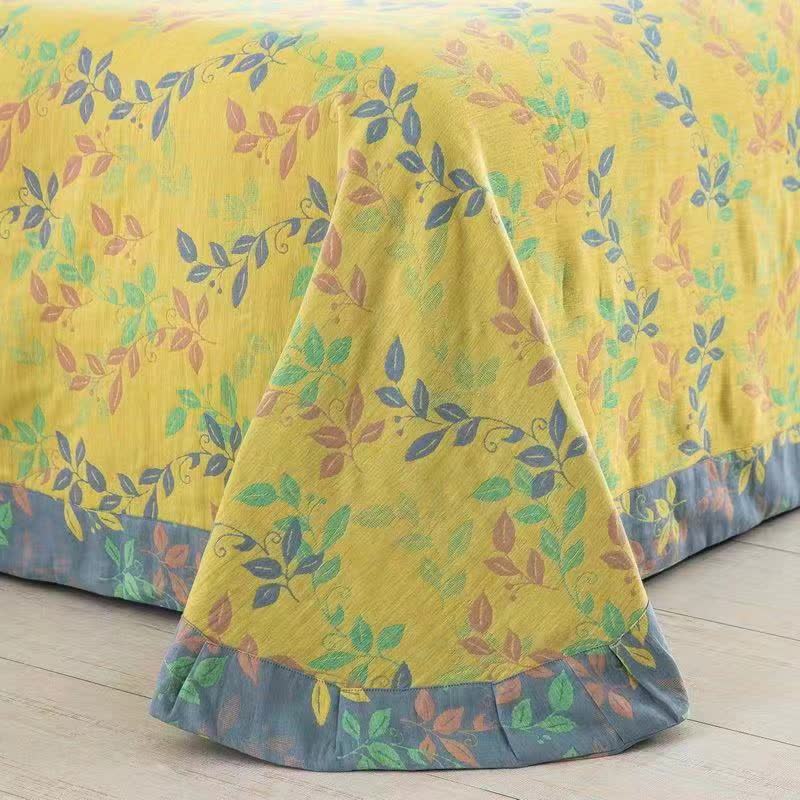 Refresh Leaf Cotton Button Bedding Set (4PCS) - image 5