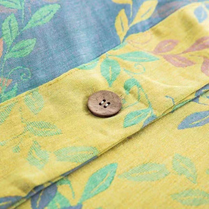 Refresh Leaf Cotton Button Bedding Set (4PCS) - image 6