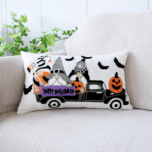 Embroidered Halloween Holiday Decorative Pillowcase