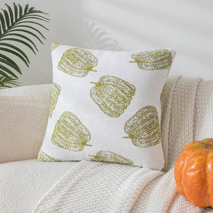 Chenille Halloween Festive Pumpkin Pillow Cover