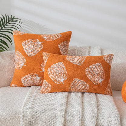 Chenille Halloween Festive Pumpkin Pillow Cover