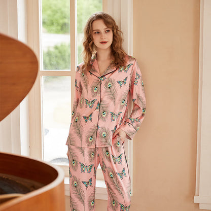 Luxurious Butterfly Peacock Feather Pajama Set