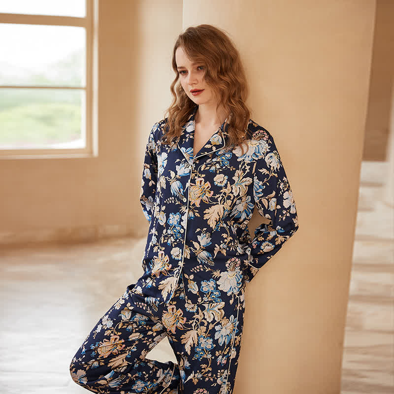 Pastoral Begonia Long-sleeve Pajama Set