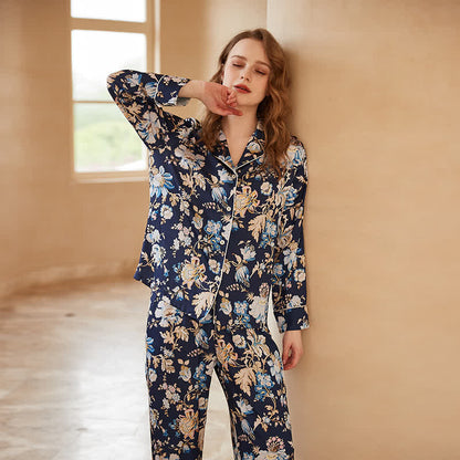 Pastoral Begonia Long-sleeve Pajama Set