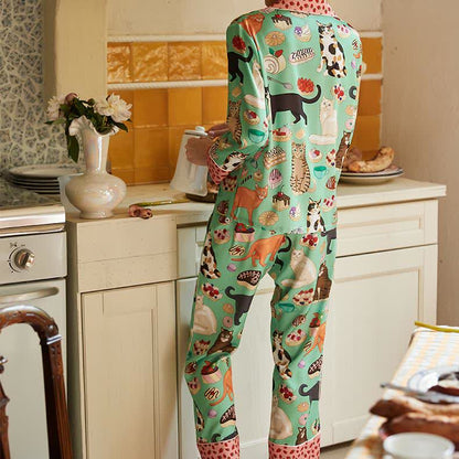 Cake Cat Satin Soft Breathable Pajama Set