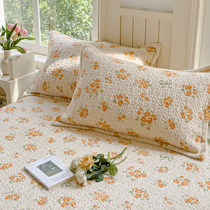 Refresh Flower Warm Velvet Bedding Set(4PCS)