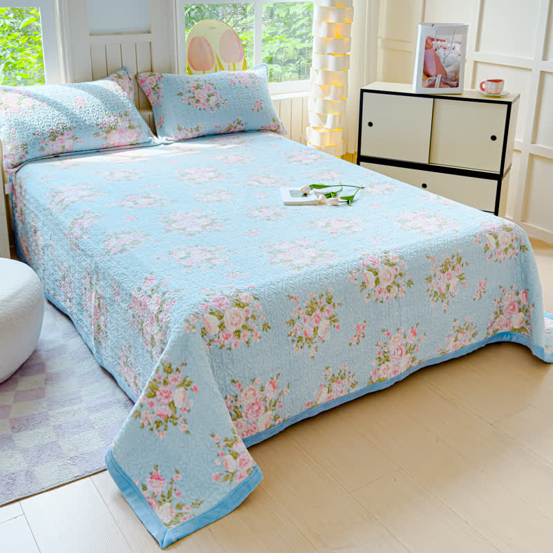 Winter Velvet Elegant Floral Bedding Set(4PCS)