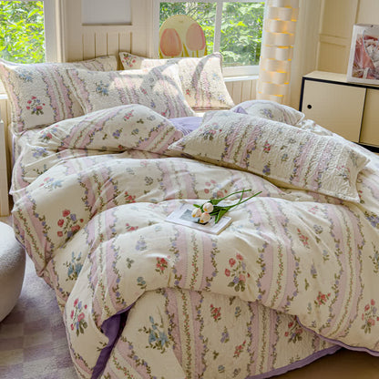 Winter Velvet Pastoral Soft Bedding Set(4PCS)