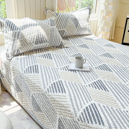 Geometric Line Warm Soft Bedding Set(4PCS)