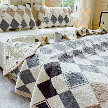 Diamond Print Winter Warm Bedding Set(4PCS)