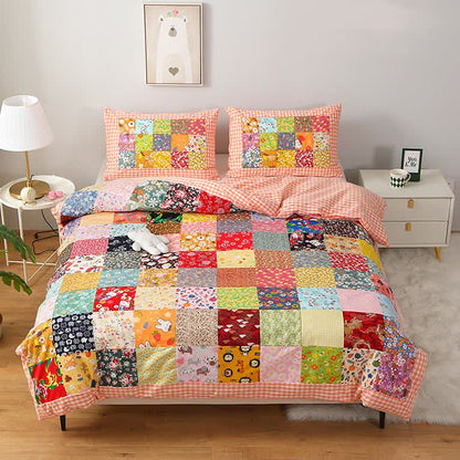 Pure Cotton Plaid Patchwork Baby Quilt