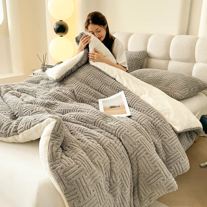 Fluffy Fleece Thick Warm Winter Blanket