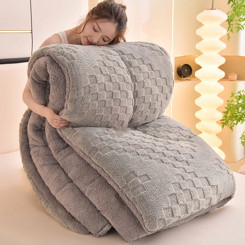 Winter Double Fleece Thick Warm Blanket