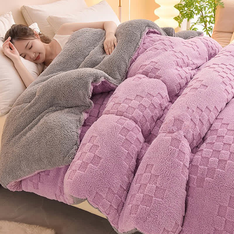 Winter Double Fleece Thick Warm Blanket