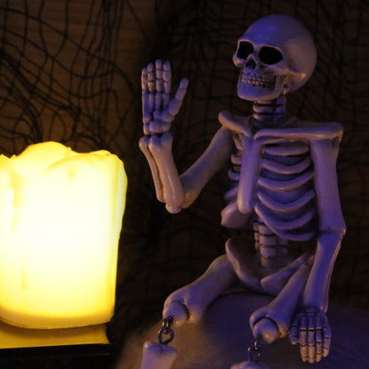 Halloween Resin Waving Hand Skeleton Ornament