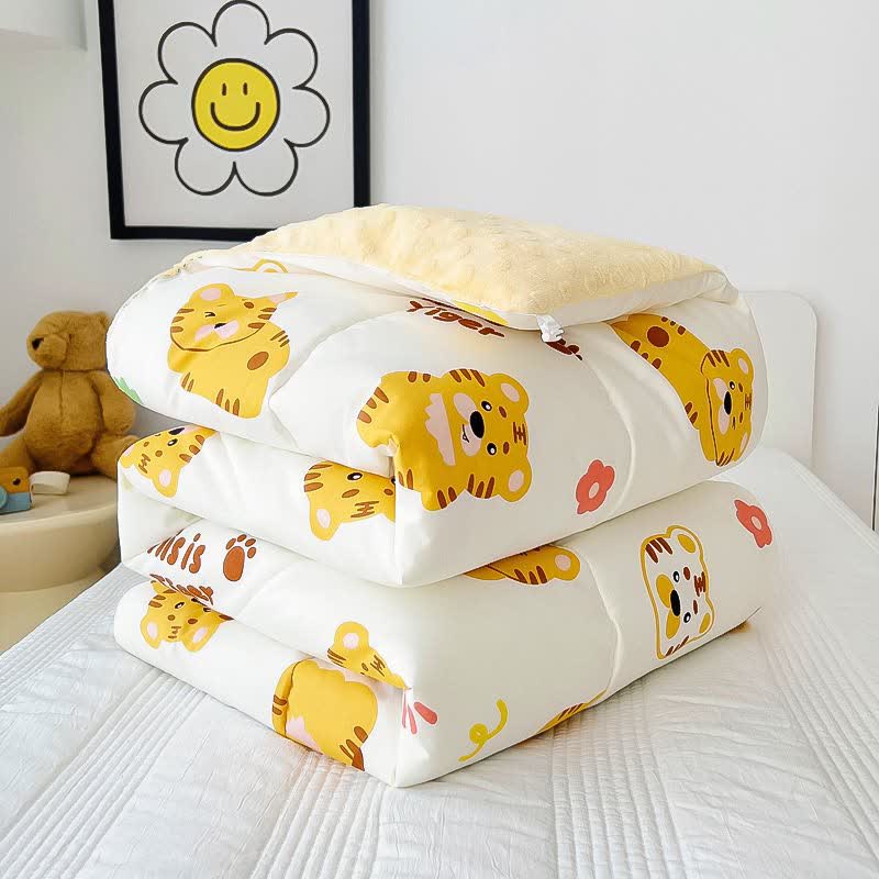 Lovely Tiger Cotton Warm Toddler Quilt