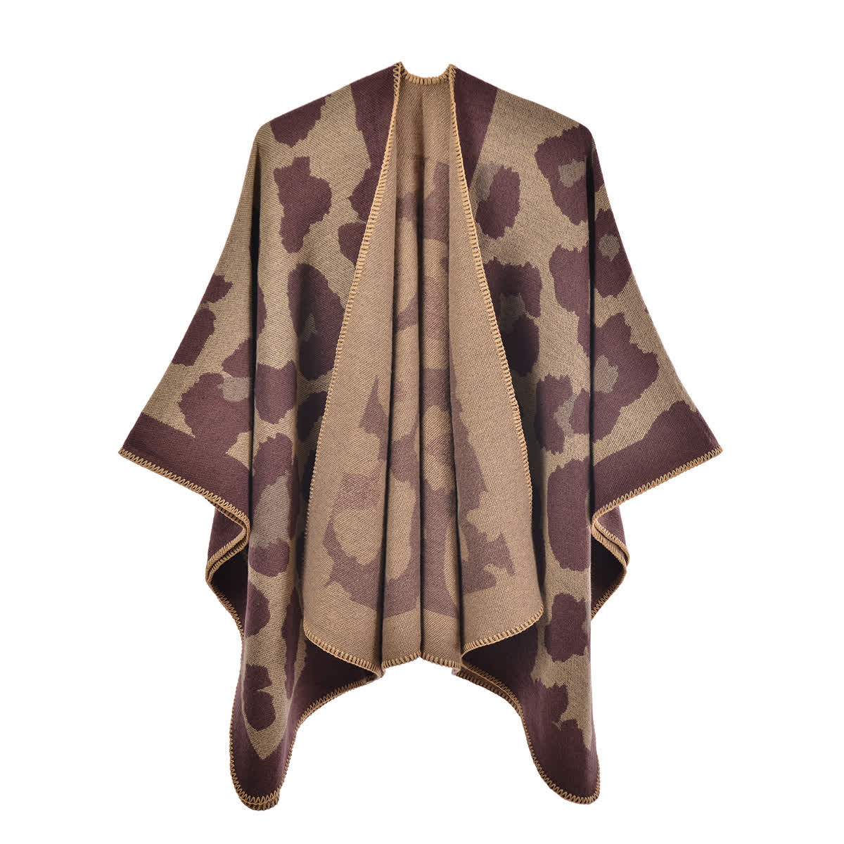 Modern Leopard Print Acrylic Shawl Cape