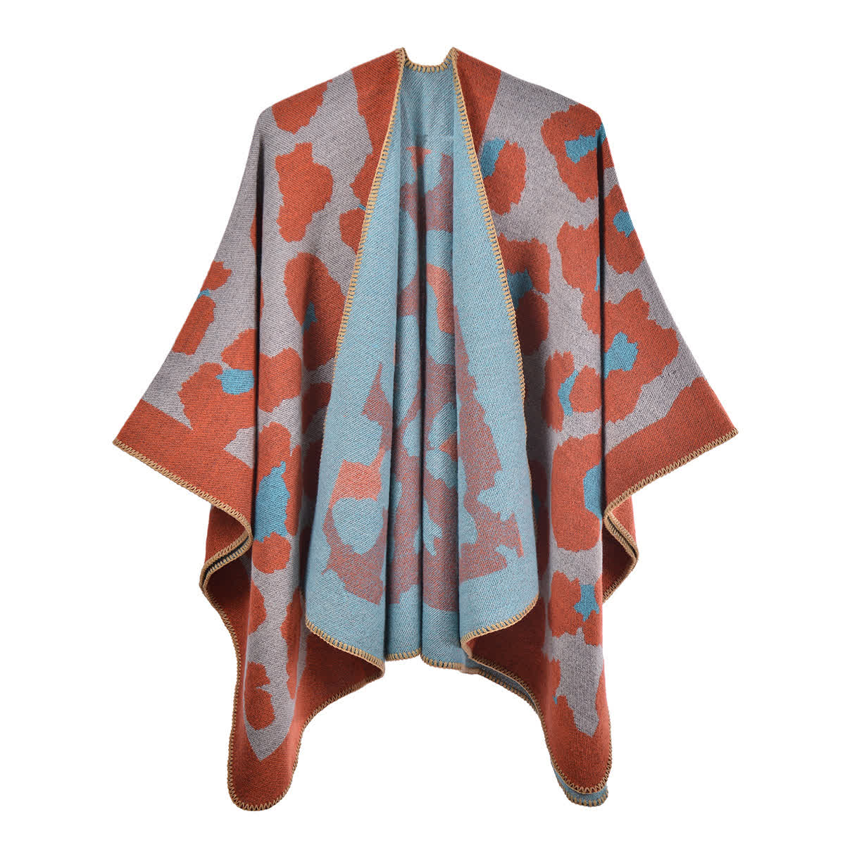 Modern Leopard Print Acrylic Shawl Cape