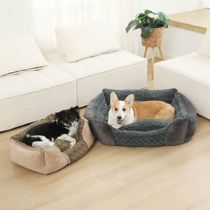 Semi-enclosed Warm Fleece Pet Bed