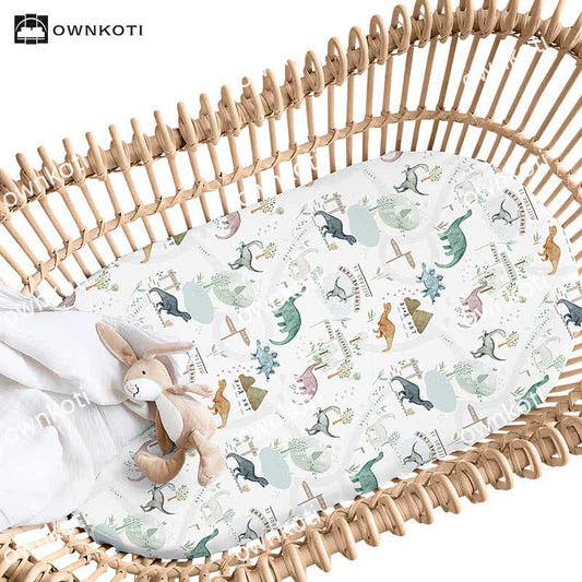 Dinosaur Stretchy Soft Bassinet Sheet