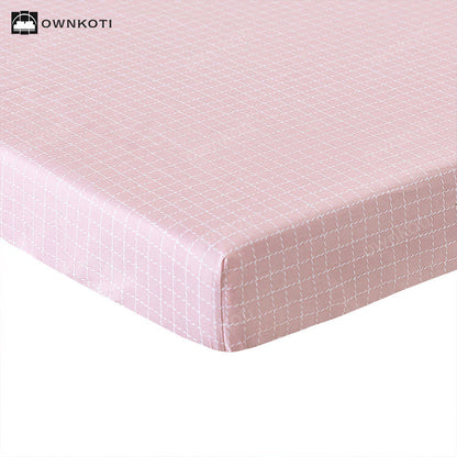 Girly Pink Cotton Crib Bedding Set(3PCS)