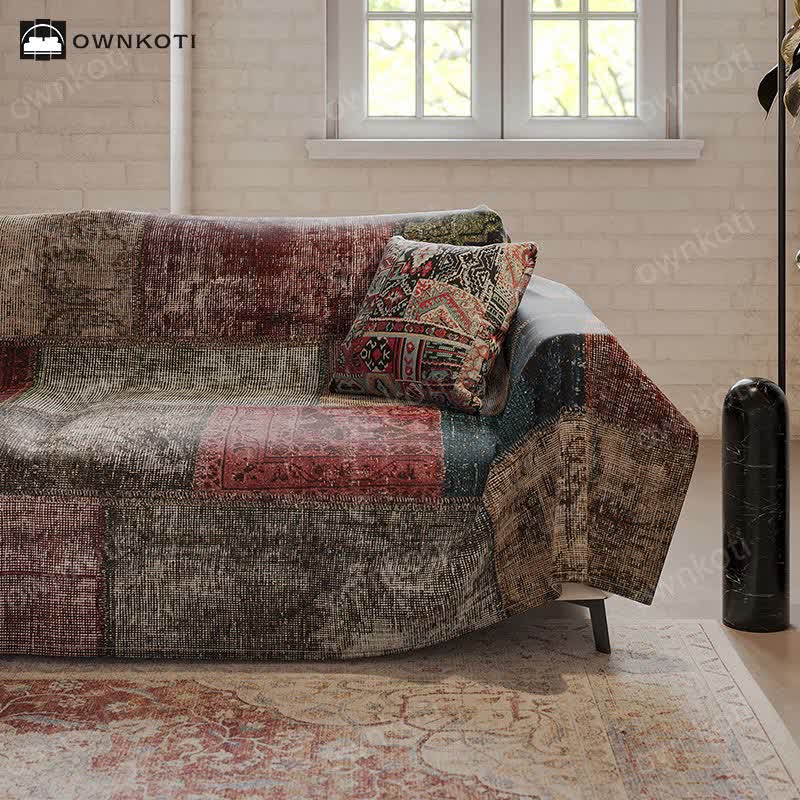 Retro Exotic Style Patchwork Sofa Protector