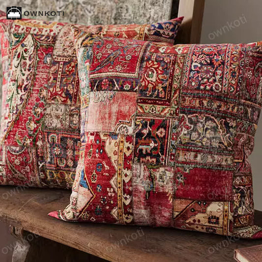 Oriental Exotic Patchwork Decortaive Pillow