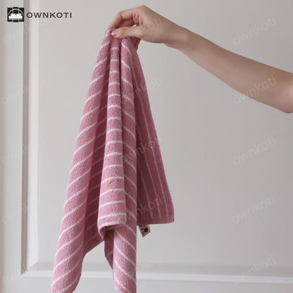 Combed Cotton Striped Water-absorbent Towel