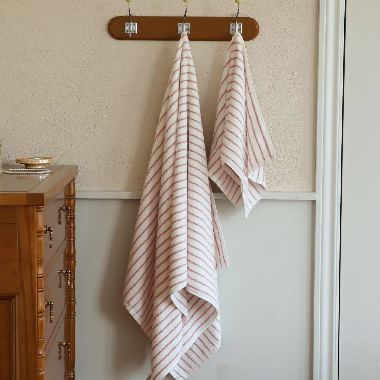 Combed Cotton Striped Water-absorbent Towel