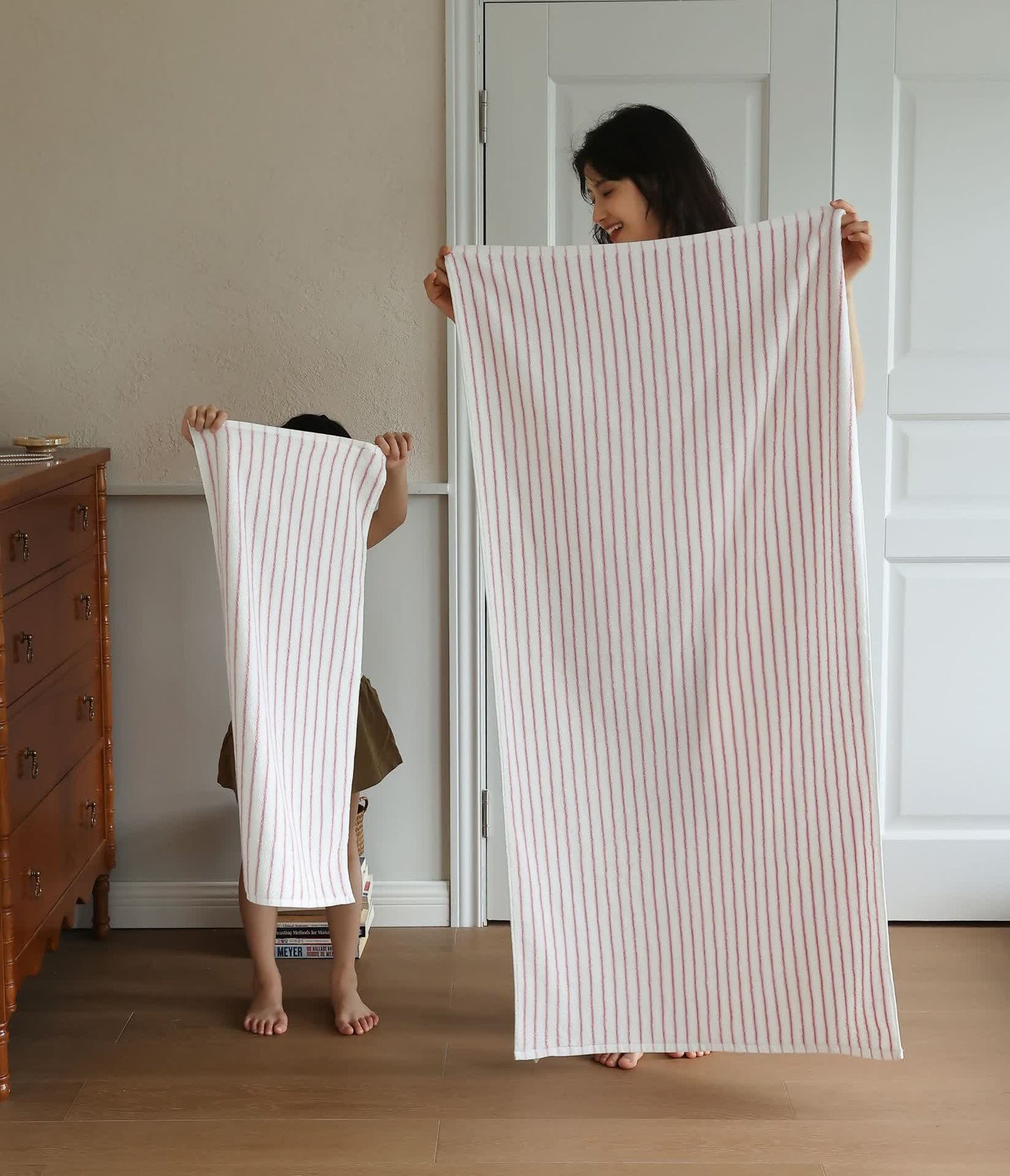 Combed Cotton Striped Water-absorbent Towel
