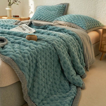 Simple Soft Fleece Duvet Cover Blanket