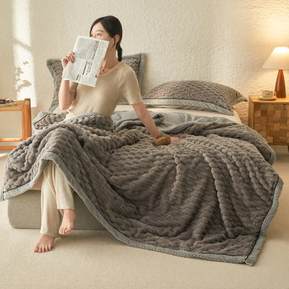 Simple Soft Fleece Duvet Cover Blanket