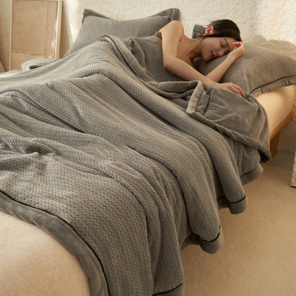 Double-sided Fleece Duvet Cover Blanket