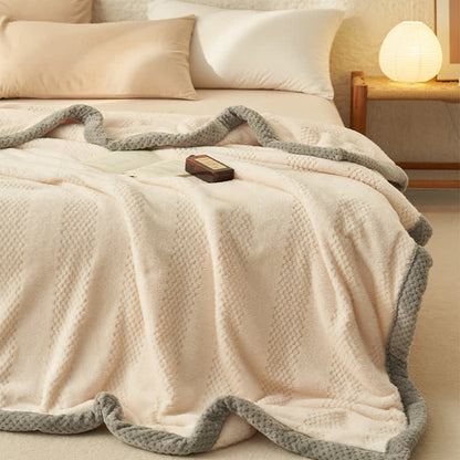 Soft Flannel Solid Color Throw Blanket