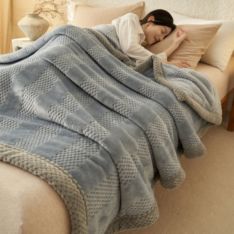 Soft Flannel Solid Color Throw Blanket